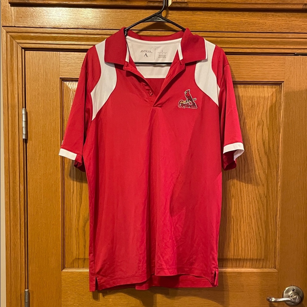 Antigua Red Polo Shirt with White Accents